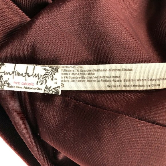 Intimately by Free People Burgundy Velvet Cami - Size Small Petite - Picture 4 of 4